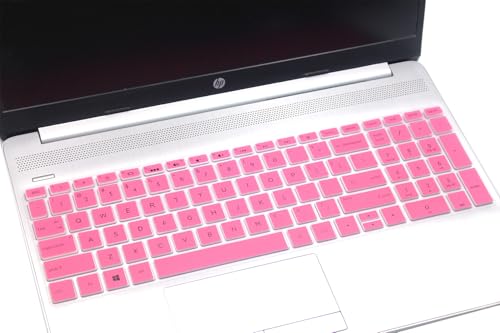 Keyboard Skin Compatible for 15.6 17.3 HP Laptop 15-db 15-dw/dy 15-da 15-bs/bw 15-ef 15t 15z 17-by/bs/ca Series 15-db0011dx 15-dy1043dx/dy1051wm 15-dw0037wm/dw1083wm 17-by4013dx by4633dx (Rose) - color: Rose