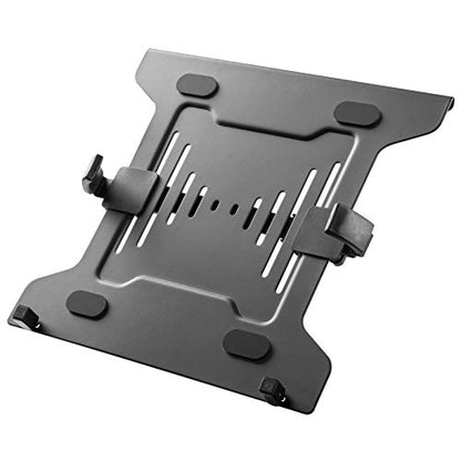 HumanCentric Laptop VESA Mount Tray for Monitor Arms and Stands, Fits 75x75 and 100x100 mm VESA Mount Holes, Fully Secures Laptop with Adjustable Clamps 9.5" to 16.5” Width, Rubber Pads