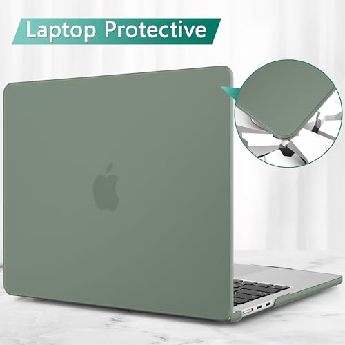 May Chen Case for MacBook Air 13/13.6-inch (M5/M4/M3/M2, 2022-2026 Models A3449 A3240 A3113 A2681), Lightweight | Closes Seamlessly | Ideal for Work Hard Shell Case, Midnight Green - color: Midnight Green