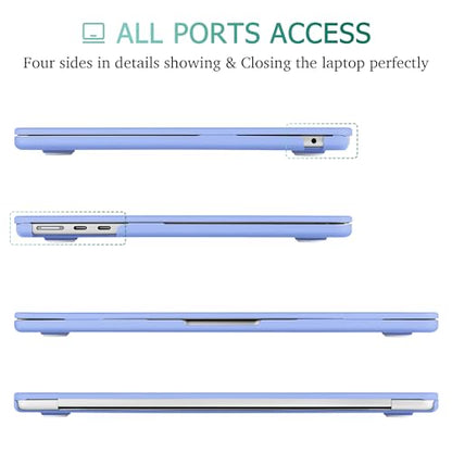 May Chen for 2026 MacBook Air 15 inch Case 2025 2024 2023 A3448 M5 A3241 M4 A3114 M3 A2941 M2 with Liquid Retina Display & Touch ID, Plastic Hard Shell with Keyboard Cover - Serenity Blue - color: Matte Serenity Blue