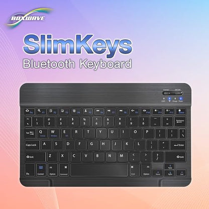 BoxWave Keyboard Compatible with UPERFECT Y Portable Monitor Freestanding Touchscreen (15.6 in) - SlimKeys Bluetooth Keyboard, Portable Thin with Chiclet-Style Keys - Jet Black