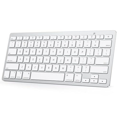 OMOTON Bluetooth Keyboard Compatible with Mac ONLY, Compact Wireless Keyboard Compatible with MacBook Pro/Air, iMac, Mac mini/Pro, Silver - color: Silver