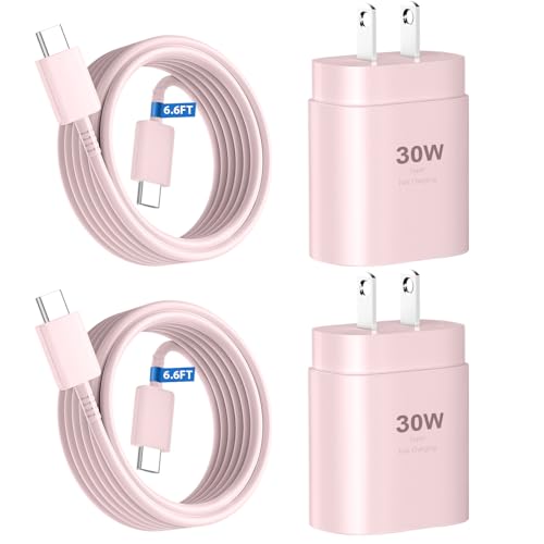 Phone 17 16 15 Charger Fast Charging,30W USB C Phone 17 16 15 Pro Max Charger Block &6.6FT Long Type C Cable Cord for i.Phone 17/Air/17 Pro/17 Pro Max/16/16 Plus/16 Pro/16 Pro Max/15/15 Pro Max,Pink - color: Pink, size: 6.6Ft