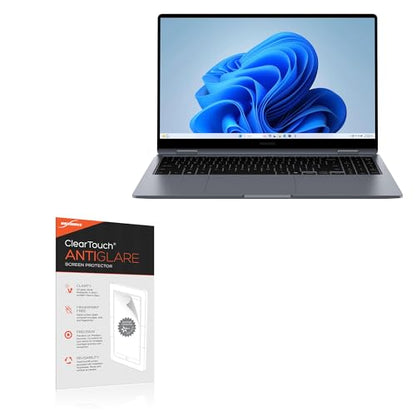 BoxWave Screen Protector Compatible With Samsung Galaxy Book4 360 (15.6 in) - ClearTouch Anti-Glare (2-Pack), Anti-Fingerprint Matte Film Skin