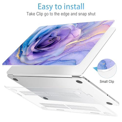 Mektron Case for 2026 MacBook Neo 13-inch A18 Pro chip A3404 Laptop Cover with 13-inch (Diagonal) Liquid Retina Display+ Keyboard Cover+ Screen Protector, Rose Marble - color: Rose Marble
