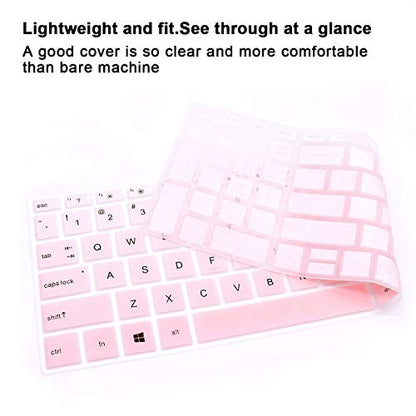 English Silicone Keyboard Cover for HP Envy x360 15.6''Series /2020 2019 Pavilion 15/Pavilion x360 15.6" Series/Envy 17 17.3" Series/Laptop 15t 17t 17-ca0011nr 17-by0040nr,Light Pink - color: Light Pink