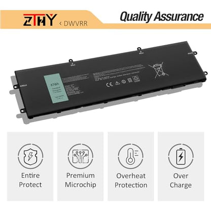 DWVRR Battery Replacement for Dell Inspiron 16 7620 2-in-1 Alienware X15 R1 | Alienware X15 R2/ Alienware X17 R1 R2 P111F P111F001 P111F003 P48E001 P48E002 P119F P119F001 0017GN NR6MH 817GN 11.4V 87Wh - size: 12.80*3.46*0.24 inch DWVRR