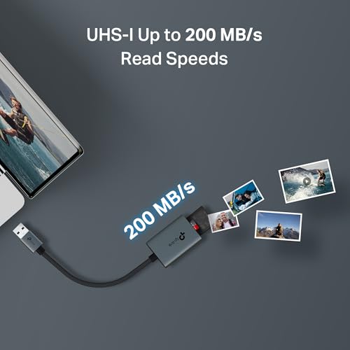 TP-Link SD Card Reader, High-Speed USB 3.0 to SD & microSD Card Reader, Aluminum Dual Slot Memory Card Reader for Laptop & More, Supports 2TB SD/SDHC/SDXC/microSD/microSDHC/microSDXC/TF Cards (UA430) - style: USB A