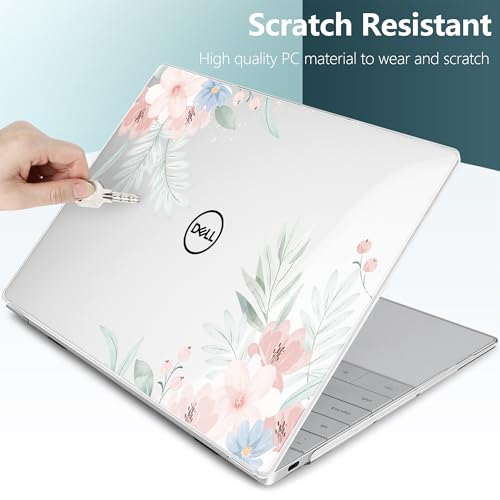 Batianda Lovely Flowers Case for Dell XPS 13 Laptop 2024 2025 | Fits Model 9340/9345/9350 13.4" Display, Lightweight Slim Hard Shell Protection for Women Students and Floral Lovers - color: Cute flower