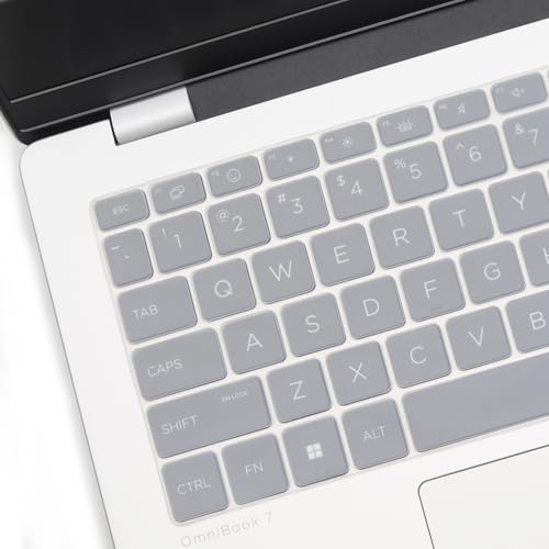 Keyboard Cover for 2026 2025 HP OmniBook 5 14 inch & OmniBook 7 14", OmniBook 5/7 14-fp0057nr 14-he0017nr 14t-hh000 14t-hk000 14z-hm000 14z-hn000 14-kf0712nr 14t-km000 14-fr0017nr 14-fs0000 14t-hg000 - color: Clear