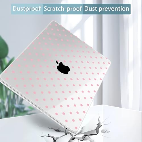 Tuiklol for 2026 2025 2024 2023 MacBook Air 15 inch Case Model M5 A3448 M4 A3241 M3 A3114 M2 A2941 Hard Shell Case for MacBook 15.3'' Cover, Spot-Pink - color: Spot-Pink