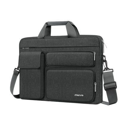 MOSISO Laptop Shoulder Bag 16 inch, 15-15.6 inch Computer Bag | Compatible with MacBook Pro 16 inch, HP, Dell, Lenovo with 2 Raised&1 Flapover&1 Horizontal Pocket&Handle&Belt, Charcoal Gray - color: Charcoal Gray, size: 16 inch