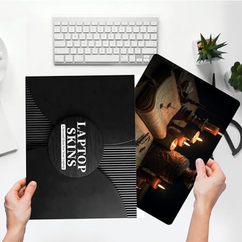 Universal Laptop Skin Sticker with 2 Wrist Pad Skins, Waterproof Scratch Resistant Vinyl Laptop Cover Decal, Cut to Fit for 11–15.6 Inch MacBook HP Dell Lenovo, Magic Book - color: Magic Book
