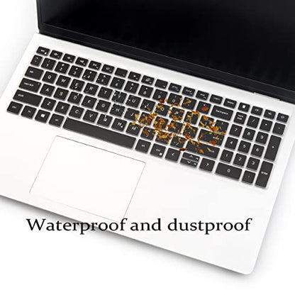 Keyboard Cover for Dell Inspiron 15 5510 5515 5518 3510 3511 3515 3525 7510 15.6'' 17.3''/ Inspiron 16 7610 16'', Dell Latitude 3520, Dell Vostro 15 5510 15.6,2025 Dell 15 Laptop DC15250 DC15255 - color: Black