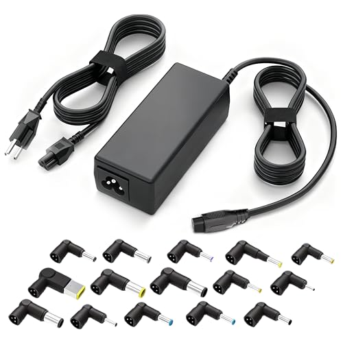QFA 90W Universal Laptop Charger AC Adapter Compatible with Lenovo HP Dell Acer Asus Samsung IBM Sony Fujitsu Gateway Notebook Ultrabook Chromebook Computer Charger Power Supply Cord with 15 Tips