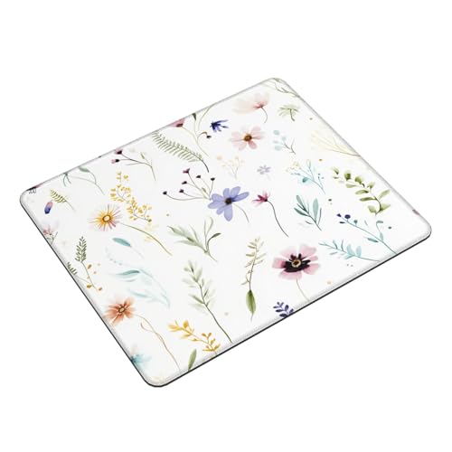 Beautiful Flowers and Plants Gaming Computer Keyboard Cute Mouse Pad with Anti-fray Stitching, Premium-Textured Alfombrilla para Mouse with Non-Slip Rubber Base, 10 x 12 inch - color: Beautiful Flowers and Plants