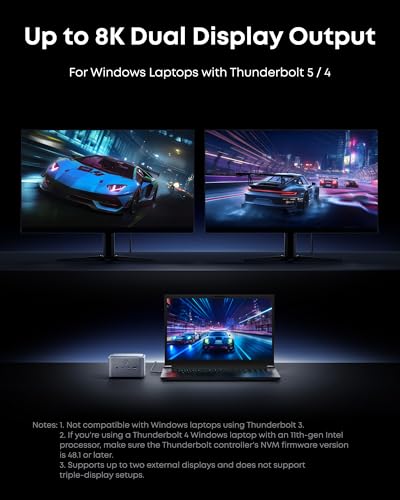 Anker Prime TB5 Docking Station, 14-in-1 Thunderbolt 5 Dock for Laptops | 120Gbps Max Data Transfer, Up to 8K, Dual Display, 140W Max Charging, Ethernet, SD/TF, Cooling System, for TBT 5/4 Laptops