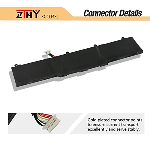 ZTHY 53Wh CC03XL Battery for HP EliteBook 830 835 840 845 G7 G8 Probook 635 | Aero G7 G8 ZBook Firefly 14 G7 G8 Laptop Battery Replacement L77608-2C1 L77608-421 L78555-005 CC03053XL 11.55V 3-Cell - size: 10.43*2.76*0.27 inch CC03XL