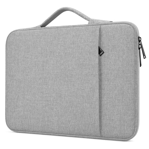 : ProElife 13 Inch Laptop Sleeve for MacBook Neo, Retractable Handle, Gray | Precision Fit, Soft Inner Lining Padded, Anti-Scratch, Extra Attached Pocket, Travel Carry Laptop Bag for Home Office - color: Gray
