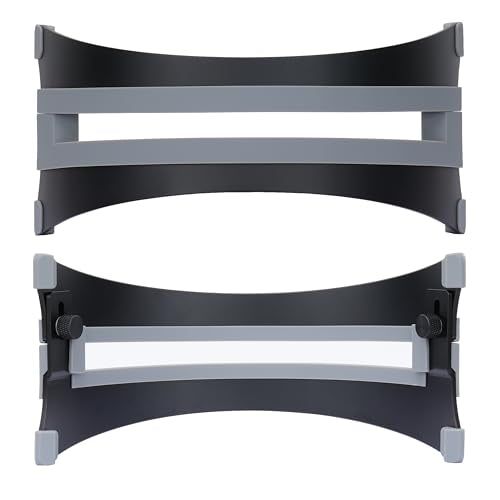 Adjustable Vertical Laptop Stand - 6061 Aluminum, CNC Precision, Anodized Finish, Fits All Laptops Including 17-inch, Ventilated Design, Anti-Slip Silicone Pads, ARC Shaped Stands - color: Black