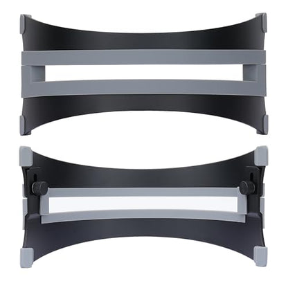 Adjustable Vertical Laptop Stand - 6061 Aluminum, CNC Precision, Anodized Finish, Fits All Laptops Including 17-inch, Ventilated Design, Anti-Slip Silicone Pads, ARC Shaped Stands - color: Black