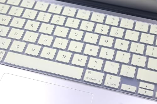 Keyboard Skin Compatible for 2026-2022 MacBook Air 13.6 & 15 inch M5 M4 M3 M2 A3449 A3448 A3240 A3114, 2026-2021 MacBook Pro 14 & 16 M5 M4 M3 M2 M1 A3426 A3427 A3428 A3429 A3434 A3112 (Creamy) - color: Creamy