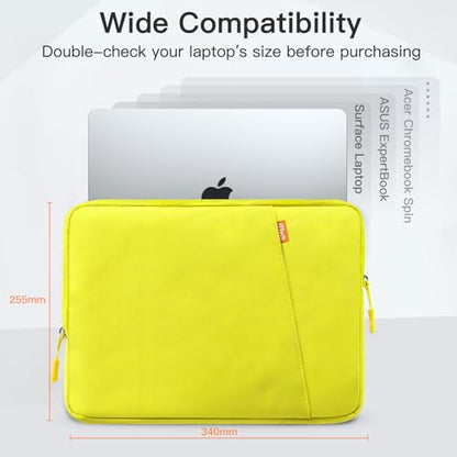JETech Laptop Sleeve for 13-14Inch MacBook Neo (A18 Pro), MacBook Air/Pro (M1-M5) 2020-2026, 13-13.6 Inch Notebook, Waterproof Shock Resistant Bag Case with Accessory Pocket (Yellow) | For MacBook Neo (A18 Pro), MacBook Air/Pro (M5-M1) 2026-2020, Waterpro