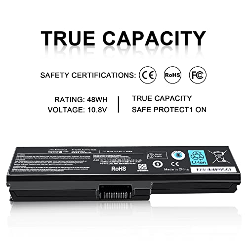 TSKYBEAR PA3817U-1BRS Battery Compatible with Toshiba Satellite C655 C675 C675D L645 L645D L655 L655D L675 L675D L745 L755 L755D P745 P755 P775 M645 A660 A655 PA3817U Series Battery - size: PA3817U-1BRS