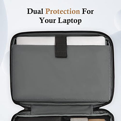 bagasin 14 Inch Laptop Sleeve Case TSA Friendly | Laptop bag fits MacBook Air 15.3, Water-resistant - color: Black, size: 14