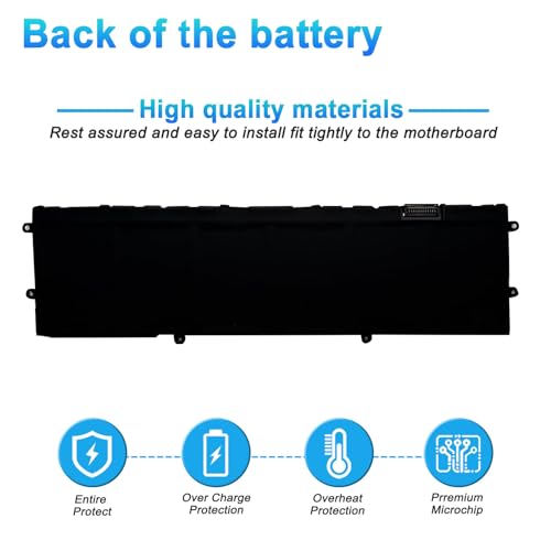 DWVRR 87Wh Laptop Battery Replacement for Dell Alienware x17 R1 R2 Alienware x15 R1 R2 Inspiron 16 7620 2-in-1 Series Notebook 0017GN 0NR6MH 817GN Battery 7250mAh 6-Cell - size: 12.83*3.47*0.28inch DWVRR