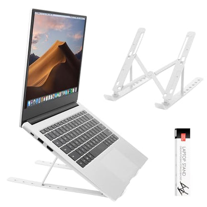 Portable Laptop Stand, Ergonomic Laptop Mount Support, Detachable Laptop Riser Notebook Holder Compatible with MacBook, Dell, Lenovo More 10-15.6" Laptops, Silver