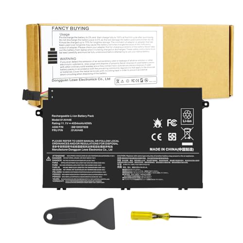 Fancy Buying 01AV445 01AV448 L17L3P51 Battery for Lenovo ThinkPad E480 E490 E485 E495 E580 E585 E590 E595 E14 E15 Series SB10K97606 SB10K97608 01AV447 L17C3P51 L17M3P52 L17M3P51 SB10K97609 - size: 7.15*4.27*0.24inch 01AV448