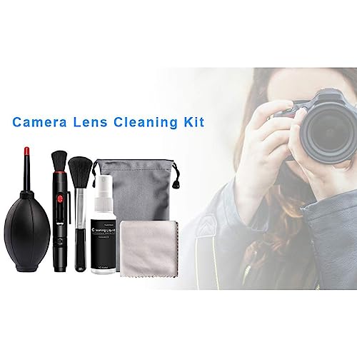 6 in 1 Camera Cleaning Kit Professional DSLR Lens Cleaning Tool for Sensor Lens 6 in 1 Digital Camera Cleaner Kit Including Dust Blower with Cleaning Swabs