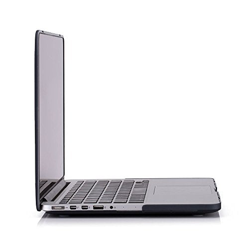RUBAN Compatible with Old MacBook Pro 13 inch 2015 2014 2013 2012 (A1502 & A1425 Models), Plastic Hard Shell Case & Keyboard Cover for Old Version MacBook Pro Retina 13 Inch, Black - color: Black