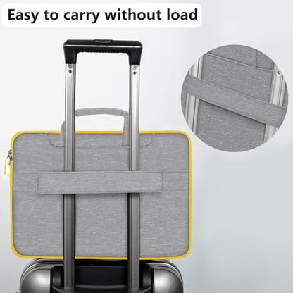 Hseok Laptop Shoulder Bag 13 13.3 14 Inch Case Compatible with MacBook Pro/Neo 14" M5/M4/M3/M2/M1,Mac Air/pro/Neo 13" and Most 13 13.3 14 Notebooks,Spill-Resistant Briefcase,LT Gray & LT Yellow - color: Light Gray & Light Yellow, size: 13-13.5 inch