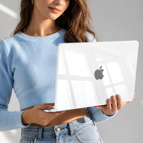 B BELK for MacBook Air 13 inch Case M5/M4/M3/M2 2026-2022, Ice Crystal | Scratch Resistant Hybrid Hard Shell for MacBook Air 13.6 inch Case with Soft TPU Edge, Keyboard Cover & Screen Protector - color: Ice Crystal
