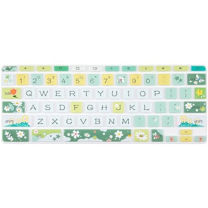 Silicone Keyboard Cover for HP Chromebook 11 x360, Chromebook 11 G2/G3/G4/G5/G6 EE/G7 EE, HP Chromebook 14-ca 14-ak 14-X Series, HP Chromebook 14 G2 G3 G4, Spring Flowers - color: Spring Flowers