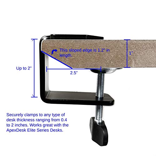 Dual Monitor Arm Desk Mount – Adjustable Height Gas Spring – VESA Mount with C Clamp & Mounting Base – Computer Monitor Stand for Screen up to 32 inch – Holds up to 20 lbs., Black (DMM-24) - size: Dual Arm