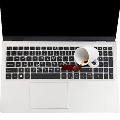 Keyboard Cover for 15.6 17.3 Dell Inspiron 15 17 5501 5502 5505 5508 5584 5590 5593 5598 7000 7500 7590 7591 7501 7506 7706 7790 Vostro 3501 3502 3505 5501 5502, 7590 5590, Inspiron 15 3000 5000 7000 - color: Black