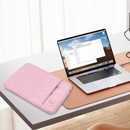 Lacdo Laptop Sleeve Case for 14 inch New MacBook Pro M5 Pro/Max A3426 A3427 (2026), M5/M4/M3/M2/M1 A3434 A3112 A3401 A3185 A2918 2025-2021, 13.8 inch Microsoft Surface Laptop 7th Computer Bag, Pink - color: Pink, size: New MacBook Pro 14 Inch