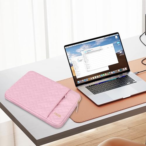 Lacdo Laptop Sleeve Case for 16 inch New MacBook Pro M5 Pro/Max A3428 A3429 (2026), M4/M3/M2/M1 A3403 A3186 A2991 A2780 A2485 A2141, 15 inch Microsoft Surface Laptop 7/6/5/4/3/2/1 Computer Bag, Pink - color: Pink, size: New MacBook Pro 16 Inch