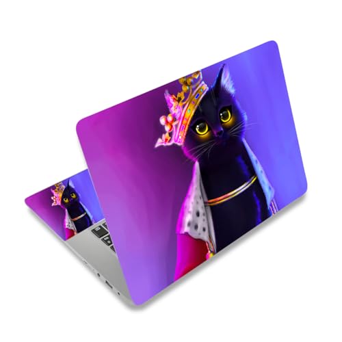 12 13 14 15 15.4 15.6 Inches Laptop Skin Sticker Decal Universal Netbook Skin Sticker Reusable Soft Notebook Art Protector Cover Decal, Purple Cat - color: Purple Cat