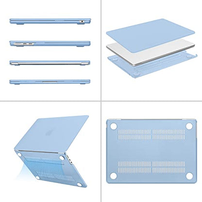 MOSISO Compatible with MacBook Air 13 inch Case M5 2026 M4 M3 M2 2025-2022 | A3449 A3240 A3113 A2681, Scratches-Resistant Protective Hard Shell for MacBook Air 13.6 inch Case, Air Blue - color: Air Blue