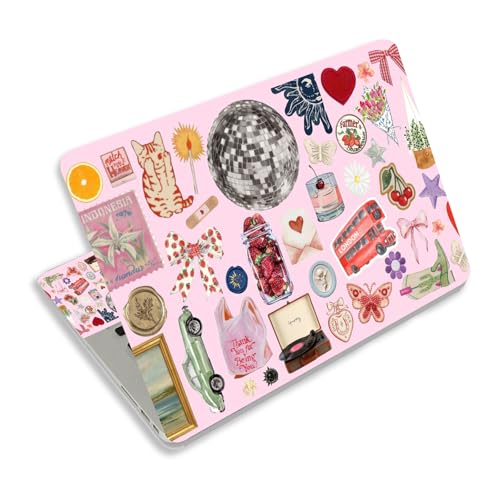15-15.6 inches Netbook Laptop Skin Sticker Decal Reusable Cover Protector for 11.6 12 13 13.3 14 15 15.4 Notebook Chromebook PC, Scratch-Resistant Waterproof I Pink Colorful Stickers - color: Colorful Stickers