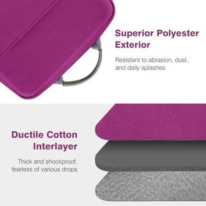 Dadanism 9-11 Inch Tablet Sleeve Bag Carrying Case with Shoulder Strap | Fits iPad (A16) 11", iPad 10th Gen 10.9", iPad Air M4/Pro M5 11", iPad 9/8/7th 10.2", Galaxy Tab A11+ Plus 11", Fuchsia - color: Fuchsia, size: 9-11 Inch