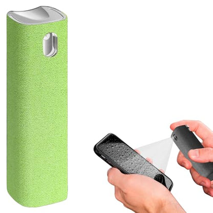 IO CLEAN Mini Screen Cleaner Spray – Finger Proof Screen Cleaner for Smartphones, iPads, MacBooks, Laptops, Car Screens, Touchscreens – 3in1 Mist Cleaner, Microfiber Cloth and Protective Cover (Green) - color: Green
