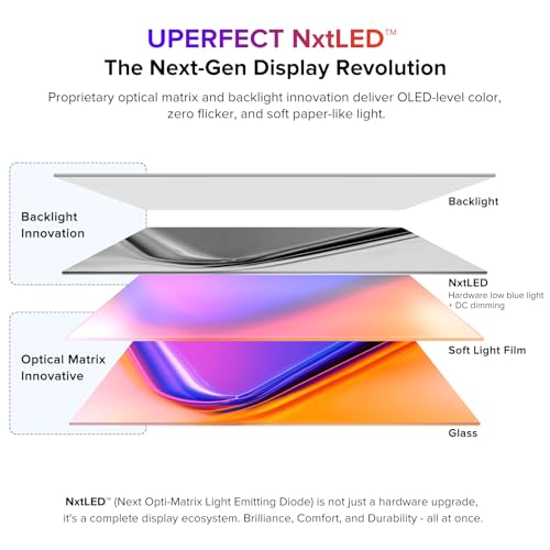 UPERFECT NxtLED™ Portable Monitor 18.5" 120Hz, Professional Eye-Care Screen | 145% sRGB Matte Travel Gaming Monitor for MacBook, Laptop, PC, Portable Second Screen with Kickstand, Bag, VESA - size: 18.5 inch
