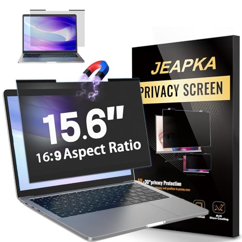 Magnetic Laptop Privacy Screen Filter 15.6 inch for 16:9 Widescreen Computer Monitor, Removable Anti Blue Light Privacy Shield, Anti-Glare Protector - size: Magnetic 15.6 inch （16：9）