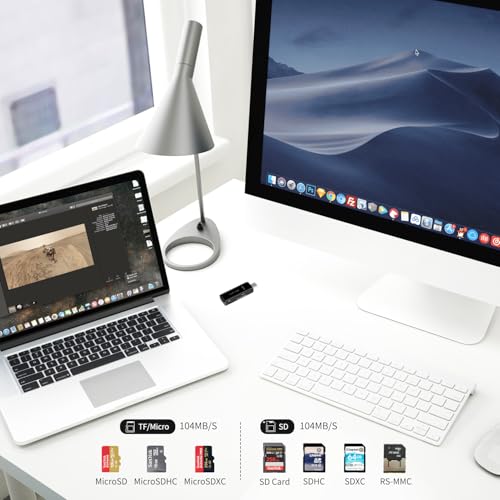Micro SD Card Reader, Type C to Micro SD Card Adapter, Portable SD Card Reader USB C for TF Micro SDHC SDXC, Compatible with MacBook Pro, iPad Pro, Galaxy S21 etc.
