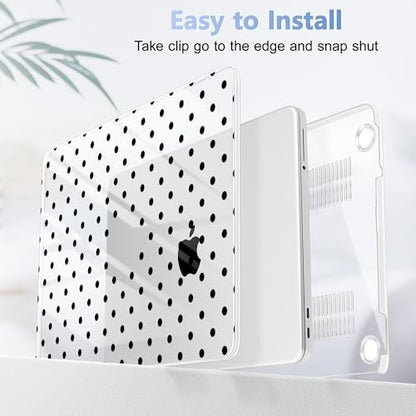 Tuiklol for 2026 MacBook Neo 13 Inch A18 Pro Chip Case, (Model A3404) Anti-Scratch Anti-Drop Slim Hard PC Shell Case with Shockproof Protective MacBook Neo Laptop Cover, Spot-Black - color: Spot-Black